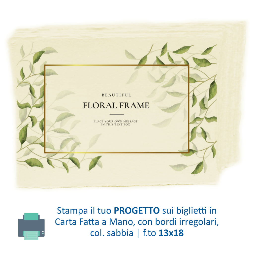 Biglietti in Carta Artigianale con Pigmenti Naturali