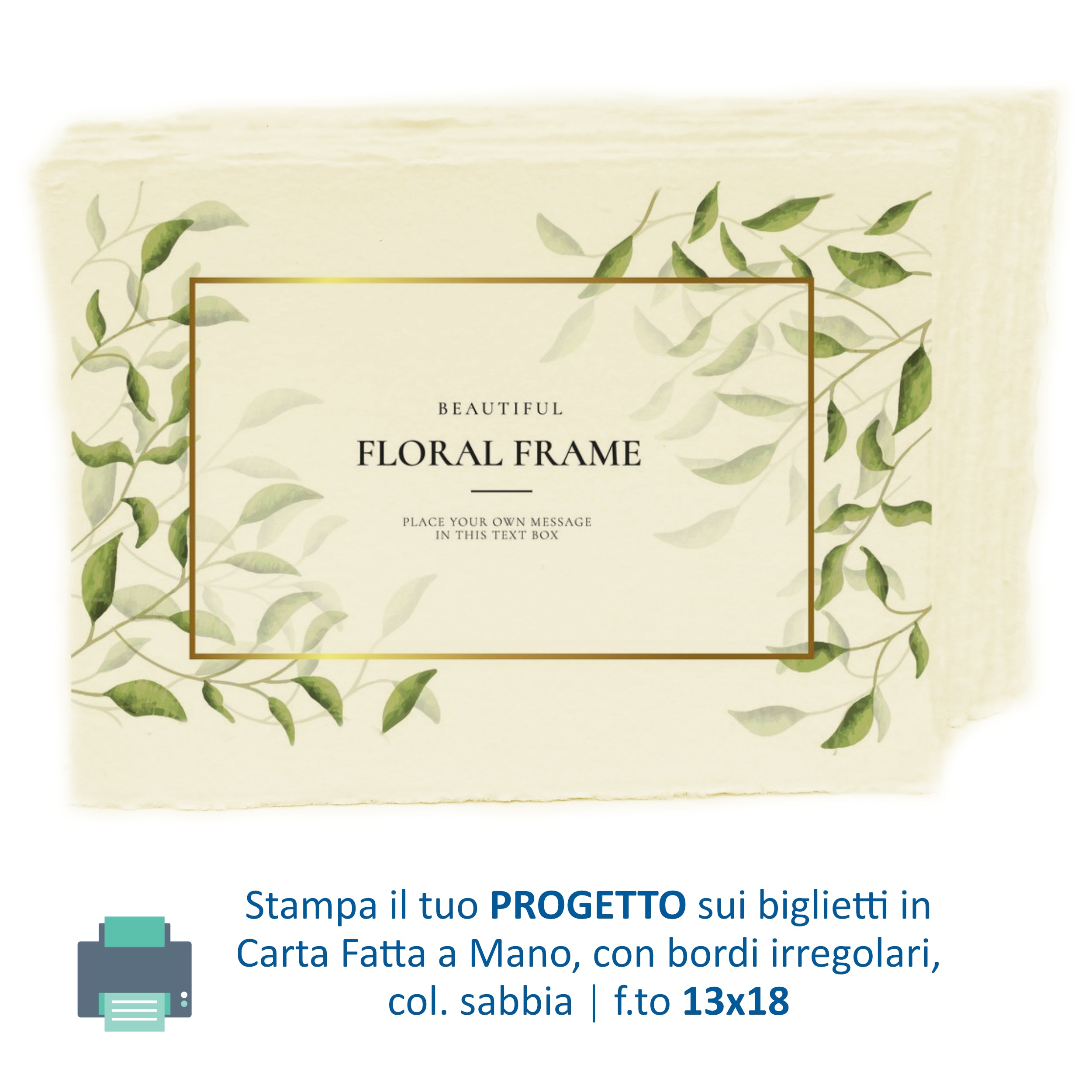 Biglietti in Carta Artigianale con Pigmenti Naturali