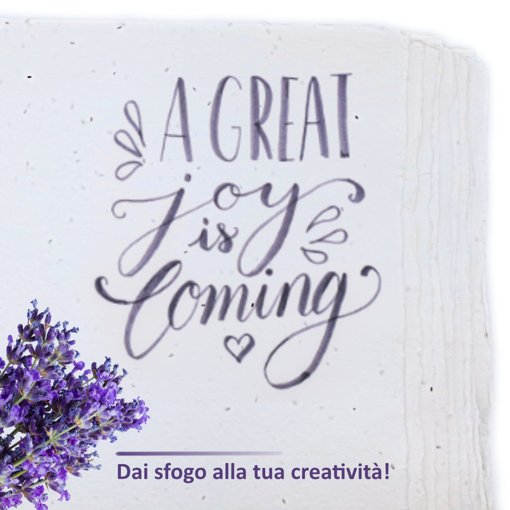 Fogli A4 Piantabili in Carta Artigianale | Semi Lavanda - 10 pz