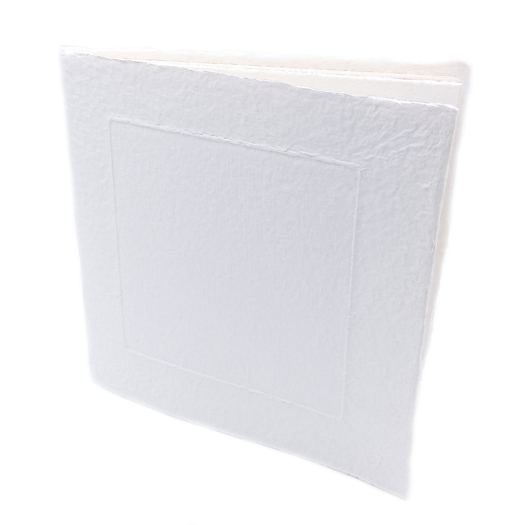 Album Fotografico Artigianale in Carta Riciclata Fatta a Mano | Scrapbooking Sostenibile 23x23 cm