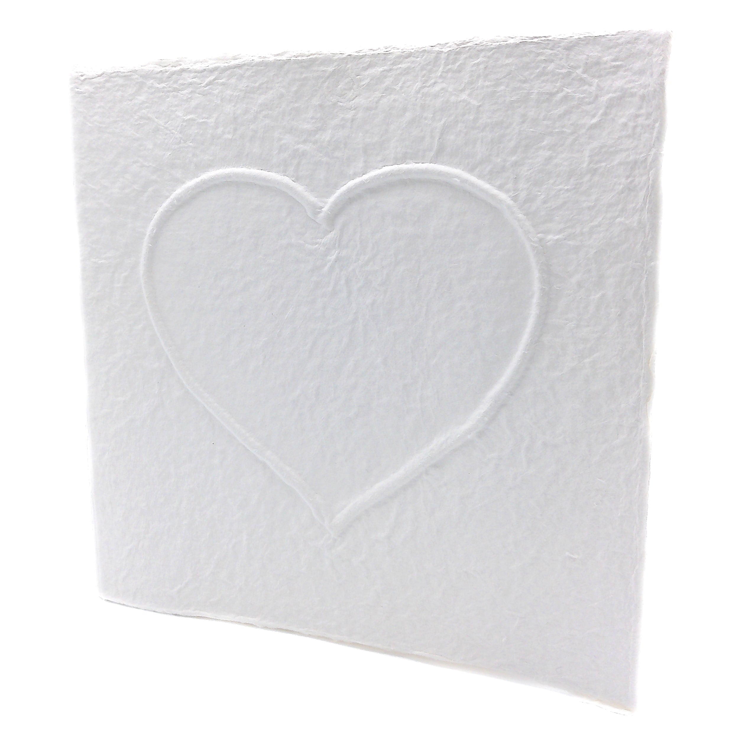 Album Fotografico con Cuore in Carta Riciclata Fatta a Mano | Scrapbooking Sostenibile 23x23 cm