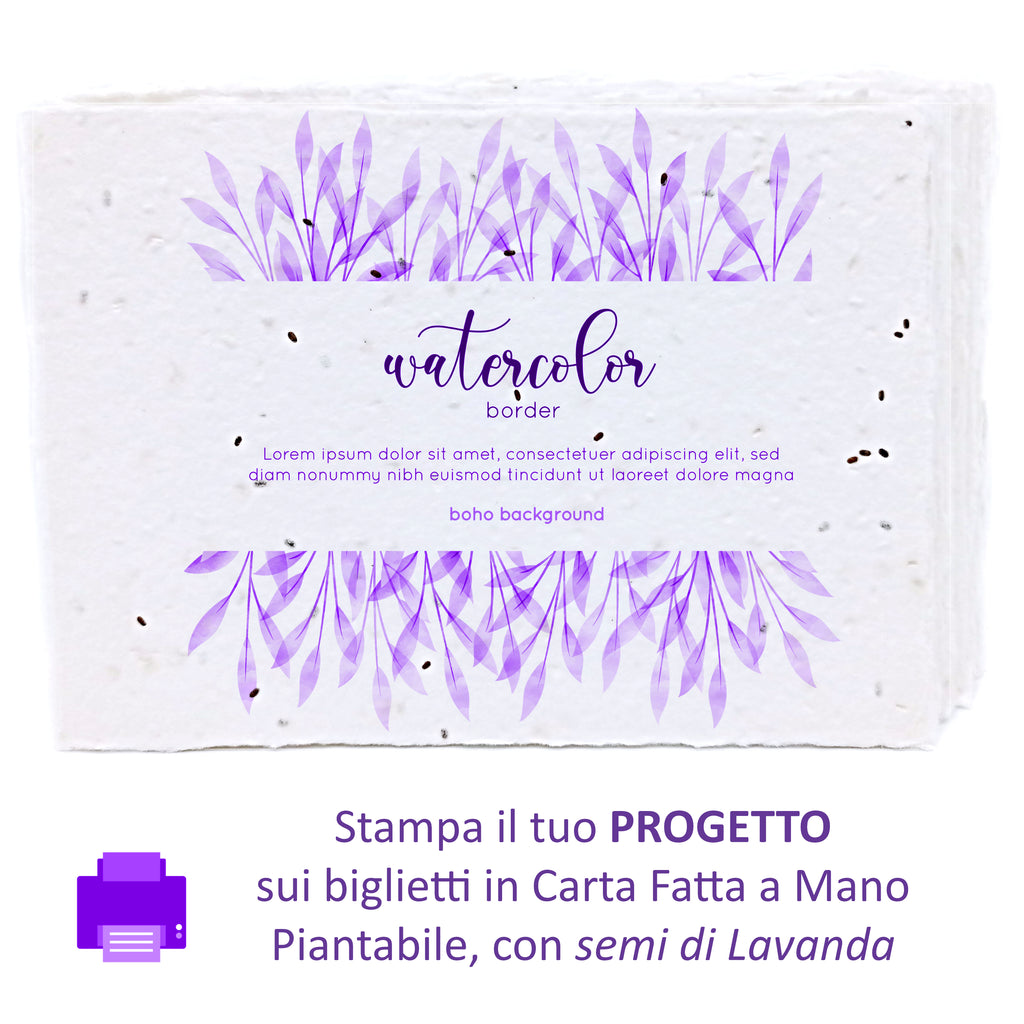 Biglietti Piantabili per Inviti e Partecipazioni | Semi Lavanda