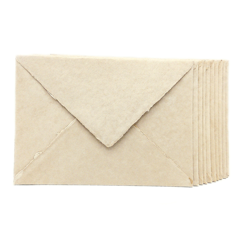 Buste in Carta Artigianale Naturale | Effetto Cotone - 10 pz